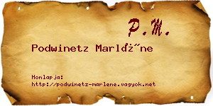Podwinetz Marléne névjegykártya